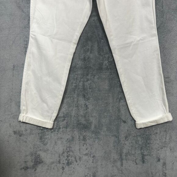 J.Crew Chino Cropped Pants White Rolled Cuffs 100% Cotton Zip Fly - Picture 11 of 16